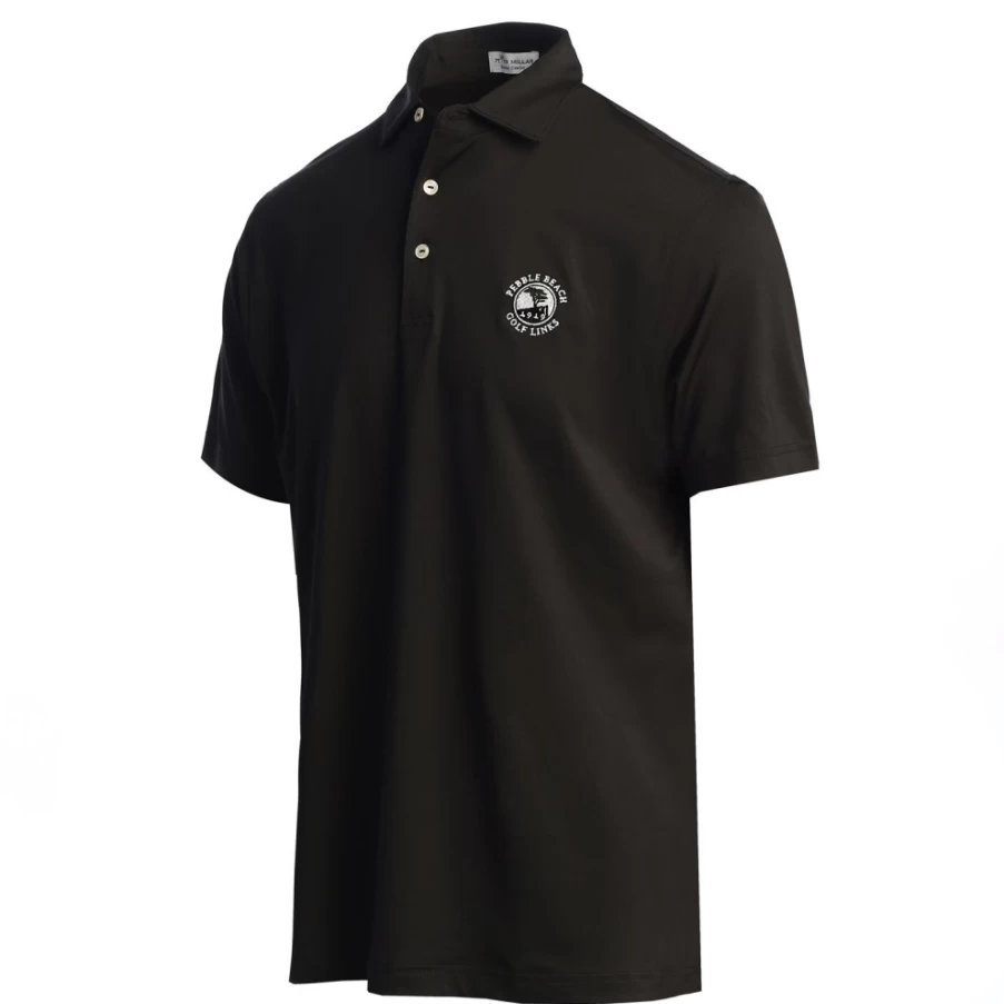 Pebble Beach Men's Solid Polo Shirt by Peter Millar - Classic Golf & Casual Wear