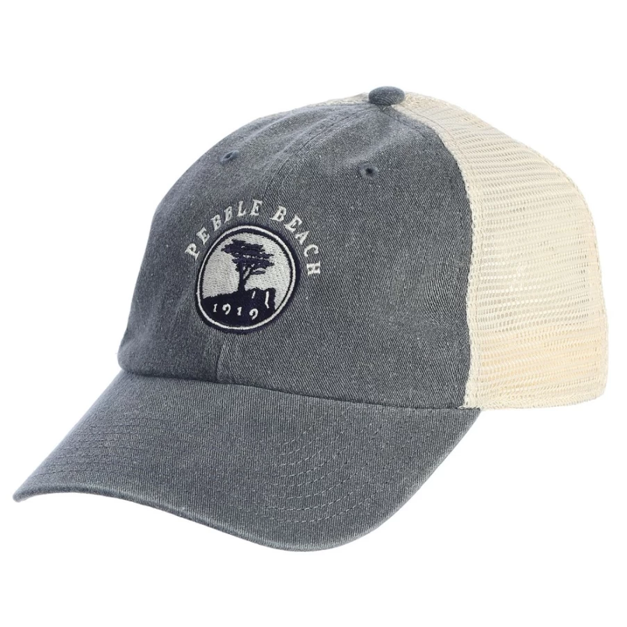 Pebble Beach Golf Trucker Hat - American Needle Windale Snapback Cap for Men & Women