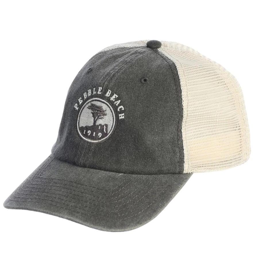 Pebble Beach Golf Trucker Hat - American Needle Windale Snapback Cap for Men & Women