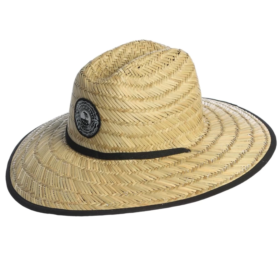 Pebble Beach Straw Hat with Crackle Design by Travis Mathew for Men and Women