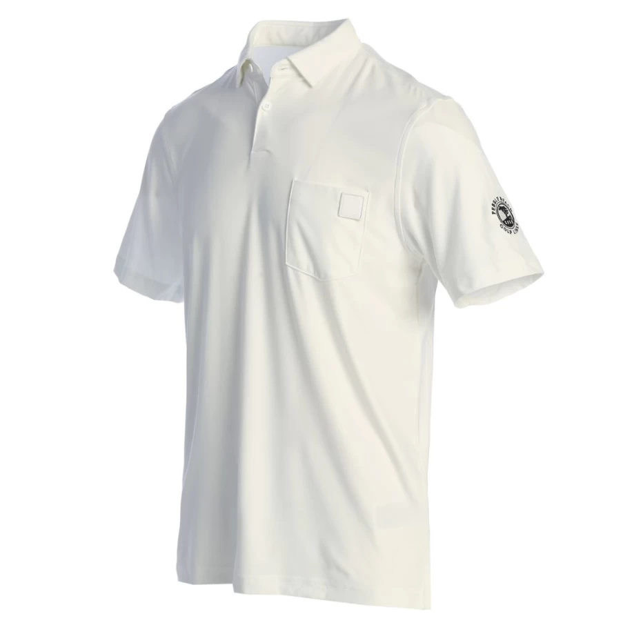 Pebble Beach Men's Summer Essential White Pocket Polo Shirt – Adidas Golf Collection