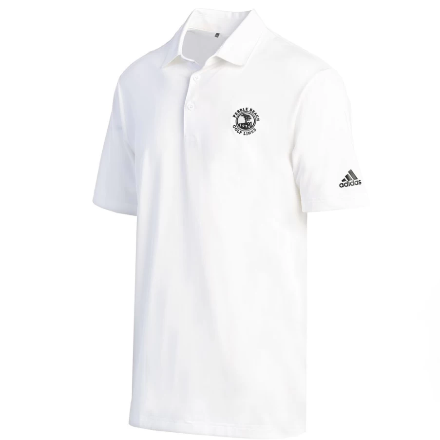 Pebble Beach Men's Solid Polo Shirt - Adidas Ultimate365 Comfort Fit Golf Apparel