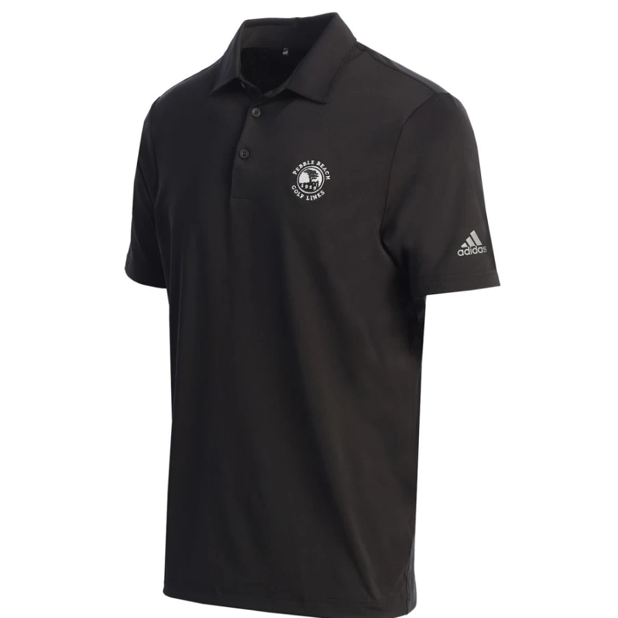 Pebble Beach Men's Solid Polo Shirt - Adidas Ultimate365 Comfort Fit Golf Apparel