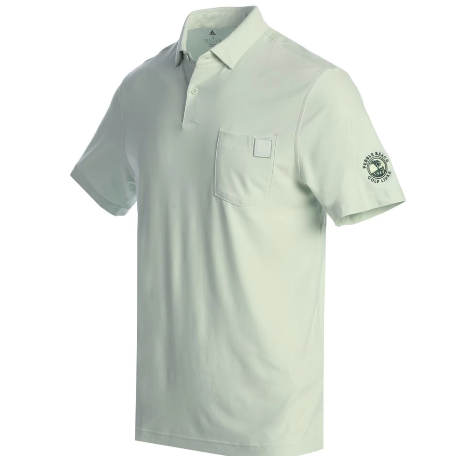 Pebble Beach Men's Spring Bloom Go-To Pocket Polo Shirt by Adidas