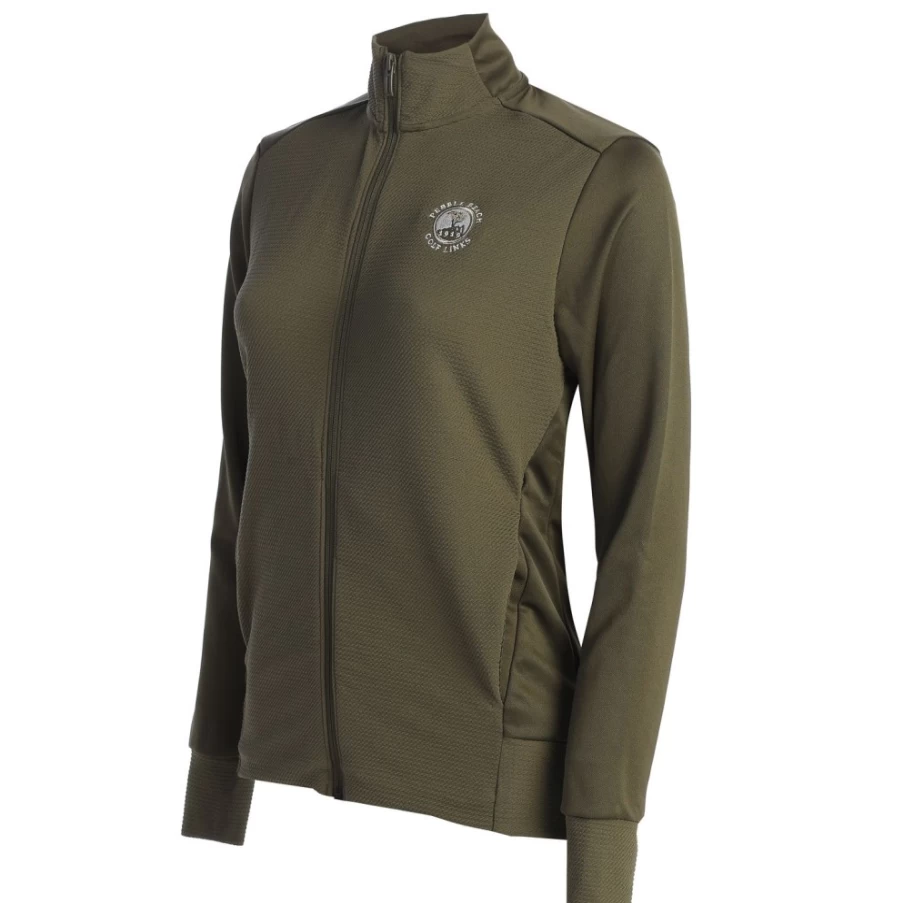 Pebble Beach Women's Adidas Textured Full Zip Jacket - Stylish Athletic Outerwear
