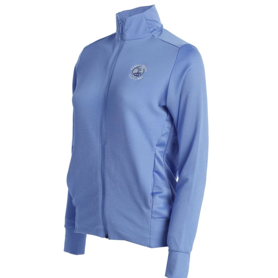 Pebble Beach Women's Adidas Textured Full Zip Jacket - Stylish Athletic Outerwear